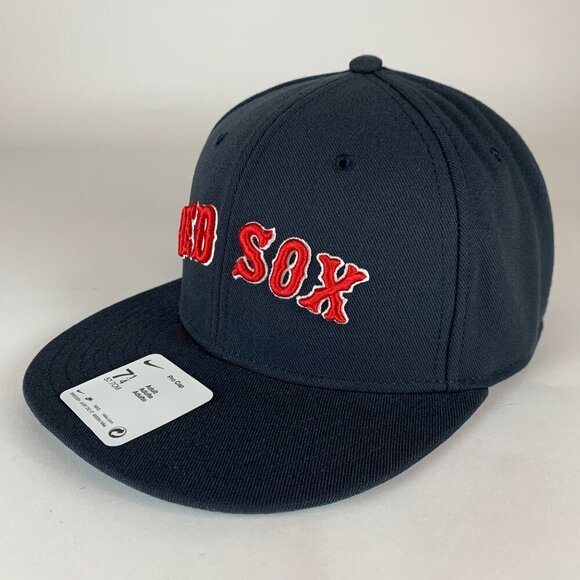 Boston Red Sox MLB Navy Blue Nike Pro Cap Fitted Hat Mens 7 1/4 New - Picture 1 of 5